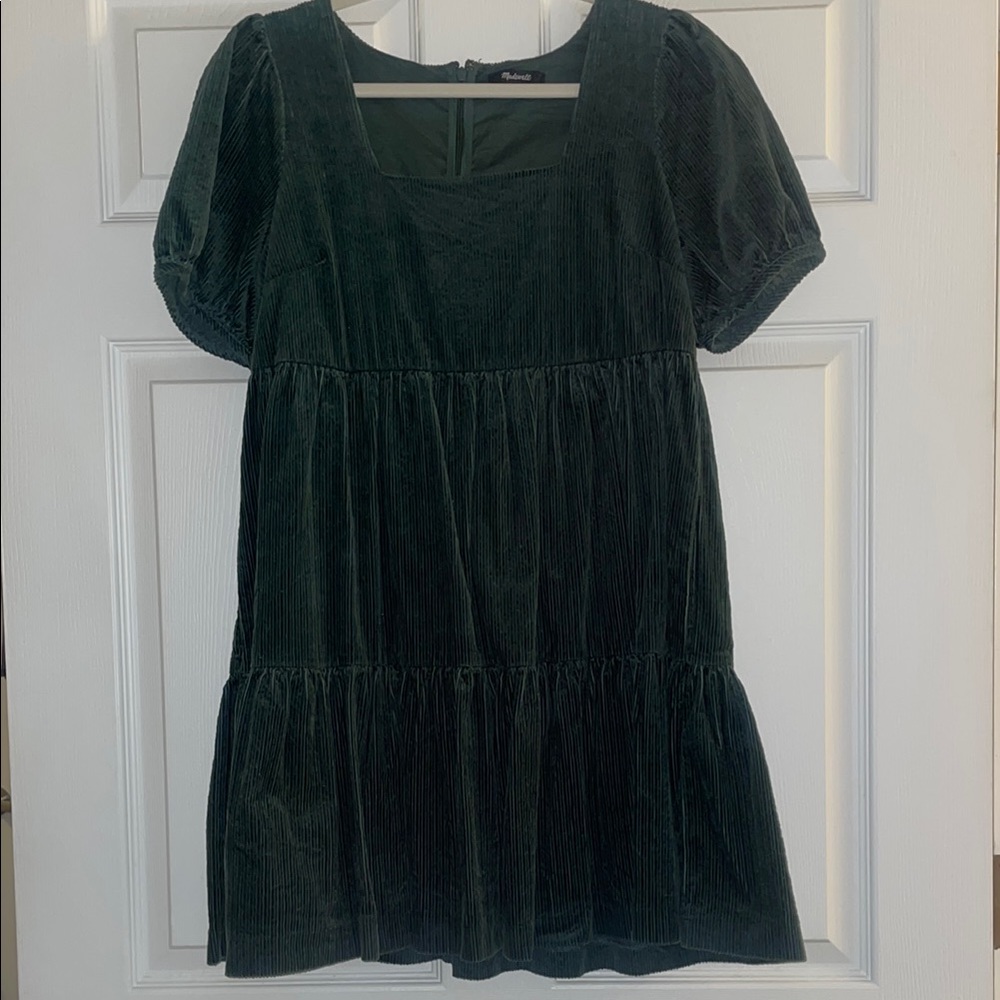 Madewell Dark Green Corduroy Dress